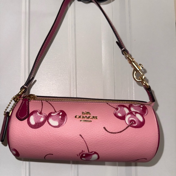 Coach Pink Cherry Print Nolita Barrel Bag - Picture 2 of 8